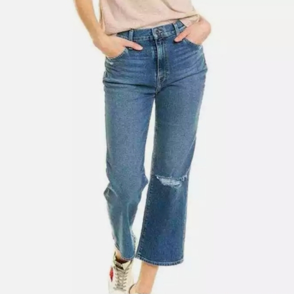 Hudson Jeans Noa Mid Rise Ankle Crop Straight Jeans Rhoda medium wash size 29 - Picture 14 of 14
